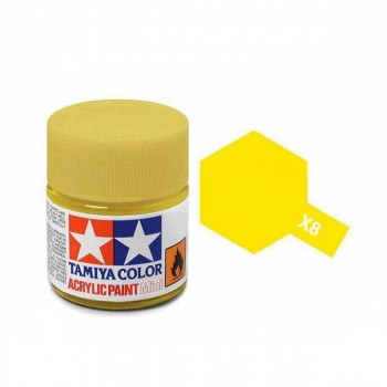 TAMIYA X-8 LEMON YELLOW - ACRYLIC PAINT MINI (GLOSS) 10ML