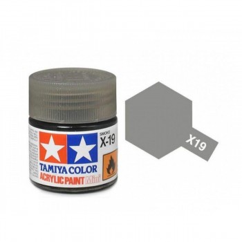 TAMIYA X-19 SMOKE - ACRYLIC PAINT MINI (GLOSS) 10ML