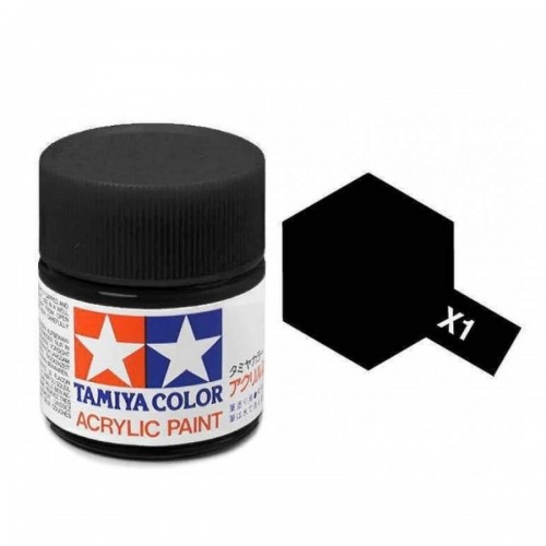 TAMIYA X-1 BLACK - ACRYLIC PAINT (GLOSS) 23ML 81001