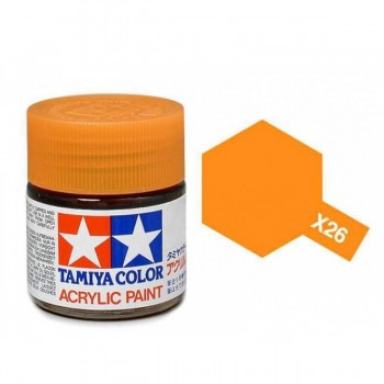 TAMIYA X-26 CLEAR ORANGE ACRYLIC PAINT GLOSS (23ML) 81026