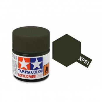 TAMIYA XF-51 KHAKI DRAB ACRYLIC PAINT MINI (FLAT) 10ML 81351