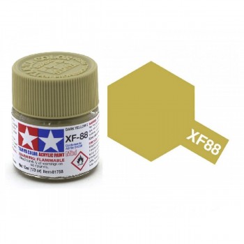 TAMIYA XF-88 DARK YELLOW 2 ACRYLIC PAINT MINI (FLAT) 10ML 81788