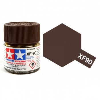 TAMIYA XF-90 RED BROWN 2 ACRYLIC PAINT MINI (FLAT) 10ML 81790