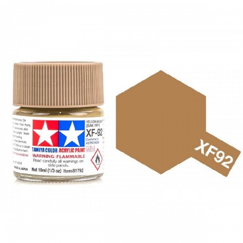 TAMIYA XF-92 YELLOW-BROWN (DAK 1941) ACRYLIC PAINT MINI (FLAT) 10ML 81792