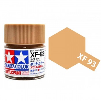 TAMIYA XF-93 LIGHT BROWN (DAK 1942) ACRYLIC PAINT MINI (FLAT) 10ML 81793