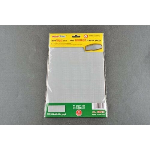 Trumpeter/Master Tools 09972-HIPS Zimmerit Plastic Sheet, Molded in Gray