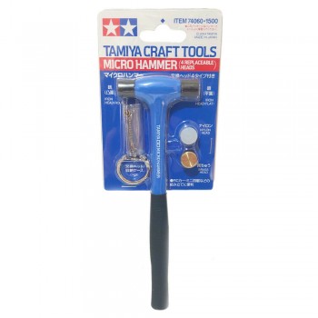 Tamiya Craft Tools Micro Hammer with 4 Replaceable Heads 18 cm 74060