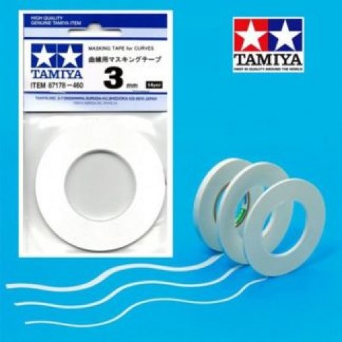 Tamiya Masking tape for Curves (3mm wdth* 20m length) 87178