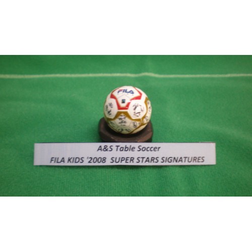 Subbuteo Andrew Table Soccer Fila 2008 Kods ball with Superstar signatures