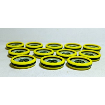 Subbuteo Andrew Table Soccer Yellow Black Yellow AEOLUS II Evo Professional bases 