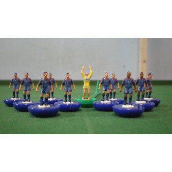 Subbuteo Andrew Table Soccer Skoda Xanthi 2004 away kit on Classic Hasbro Bases