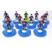 Subbuteo Andrew Table Soccer Barcelona 2014-15 Champions League Winners on Classic Hasbro bases