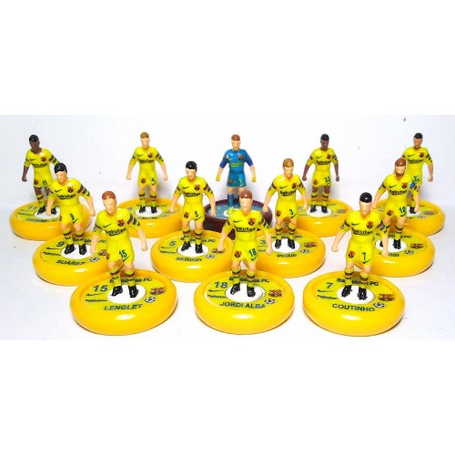 Subbuteo Andrew Table Soccer Barcelona 2018-19 away kit on WSB Professional bases