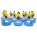 Subbuteo Andrew Table Soccer Barcelona 2019-20 away kit on Classic Hasbro Bases