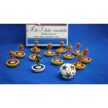 Subbuteo Andrew Table Soccer Barcelona Catalunya 2014-2015 on Lightweight bases