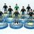 Subbuteo Andrew Table Soccer Celta 3rd kit 2016-17 on brand new clear Aeolus II Professional bases  