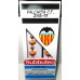 Subbuteo Andrew Table Soccer Valencia 2016-17 away kit on classic Hasbro bases