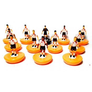 Subbuteo Andrew Table Soccer Valencia 2016-17 away kit on classic Hasbro bases