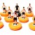 Subbuteo Andrew Table Soccer Valencia 2016-17 away kit on classic Hasbro bases