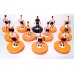 Subbuteo Andrew Table Soccer Valencia 2016-17 away kit on classic Hasbro bases
