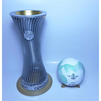 20 cm Uefa Conference League and 8 cm diameter Molten 2024 Final AEK ARENA Olympiacos Fiorentina set